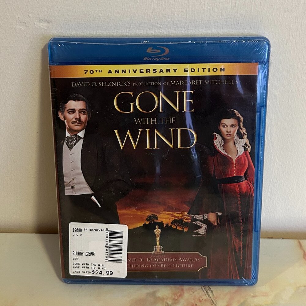 Brand New Sealed BLURAY BLU RAY DVD - GONE WITH THE WIND 70th Anniversary Ed.